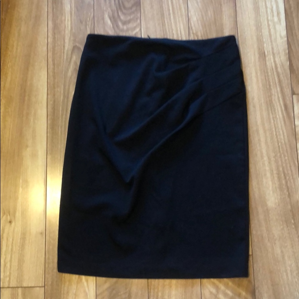 Rouched-front Pencil Skirt